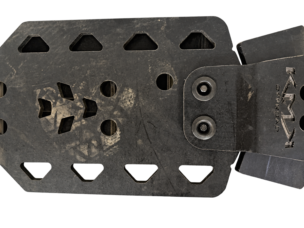 Front skid assembly, all black plate components retained with silver support background removed