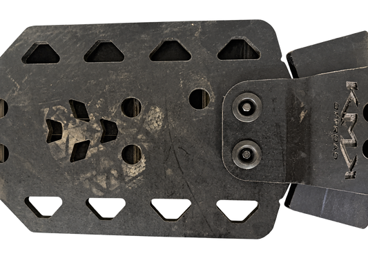 Front skid assembly, all black plate components retained with silver support background removed